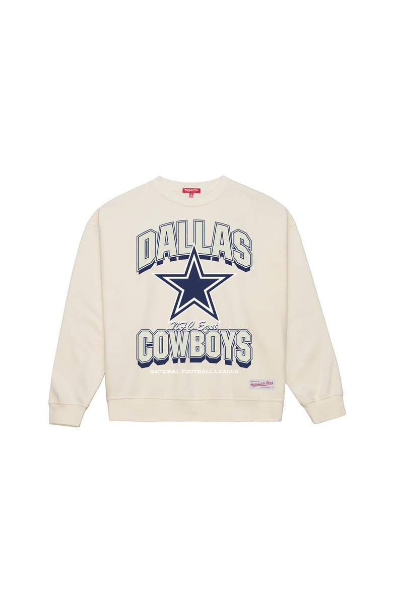 Mitchell & Ness Women's  Mitchell & Ness  Cream Dallas Cowboys Tonal Arch Sweatshirt, Main, color, Cream
