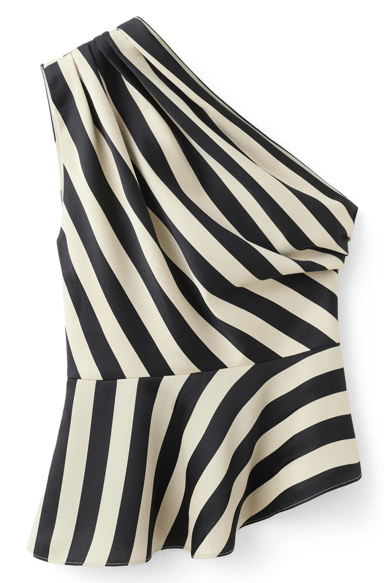 Stripe One-Shoulder Peplum Top (Women) | Nordstrom