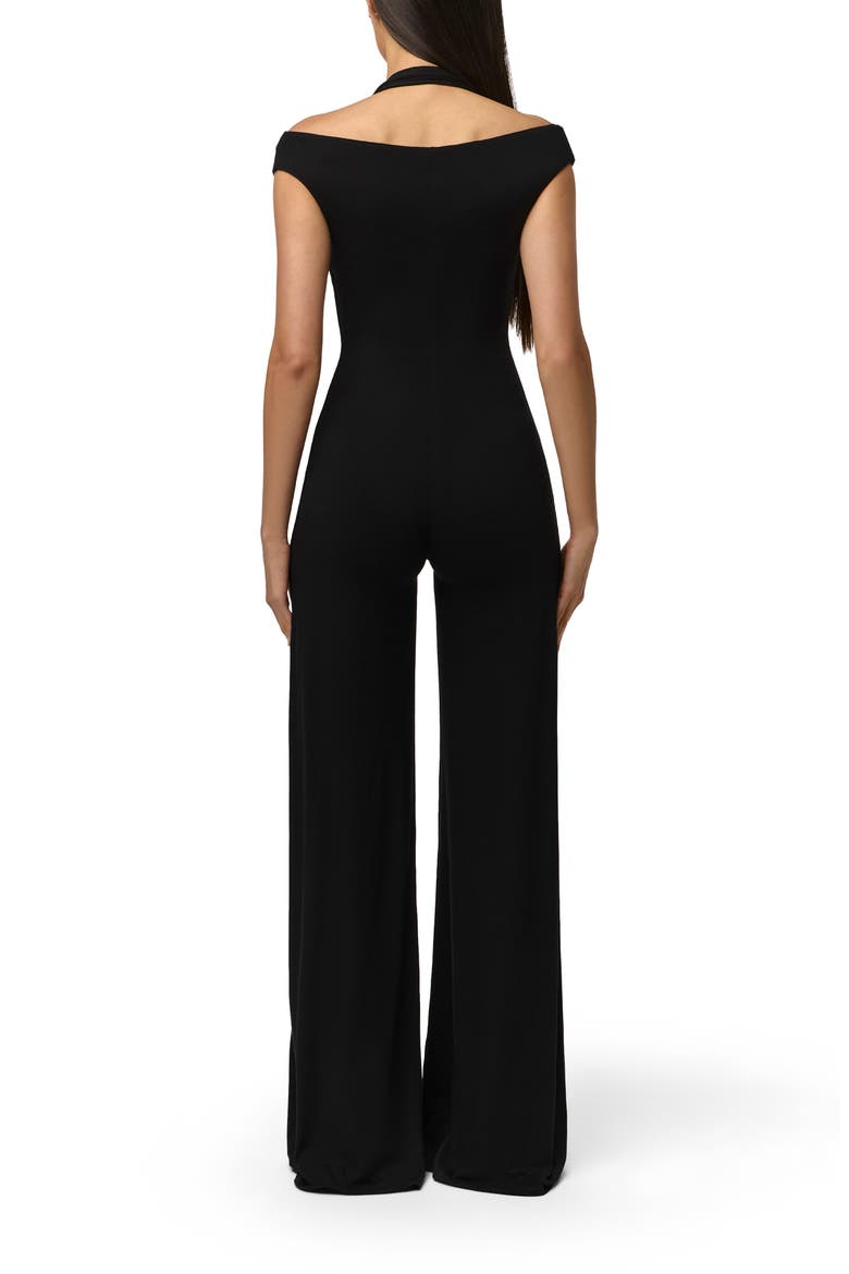 Smooth Wide Leg Jumpsuit, Alternate, color, BLACK