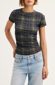 Madewell Ruched Cap Sleeve Tee