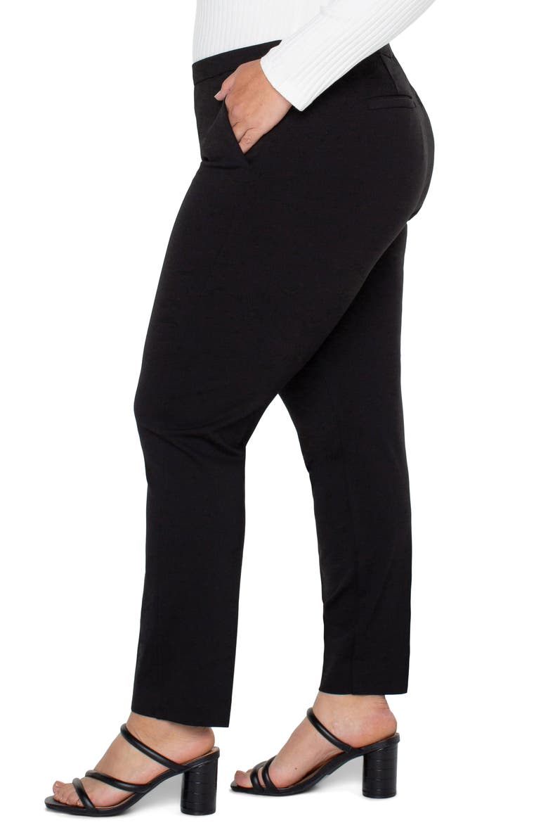 Kayla Pull-On Ponte Pants, Alternate, color, BLACK