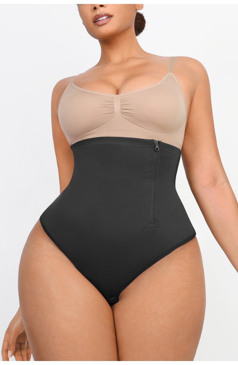 Shapellx Side Zip Shaping Panty, Main, color, Jet Black