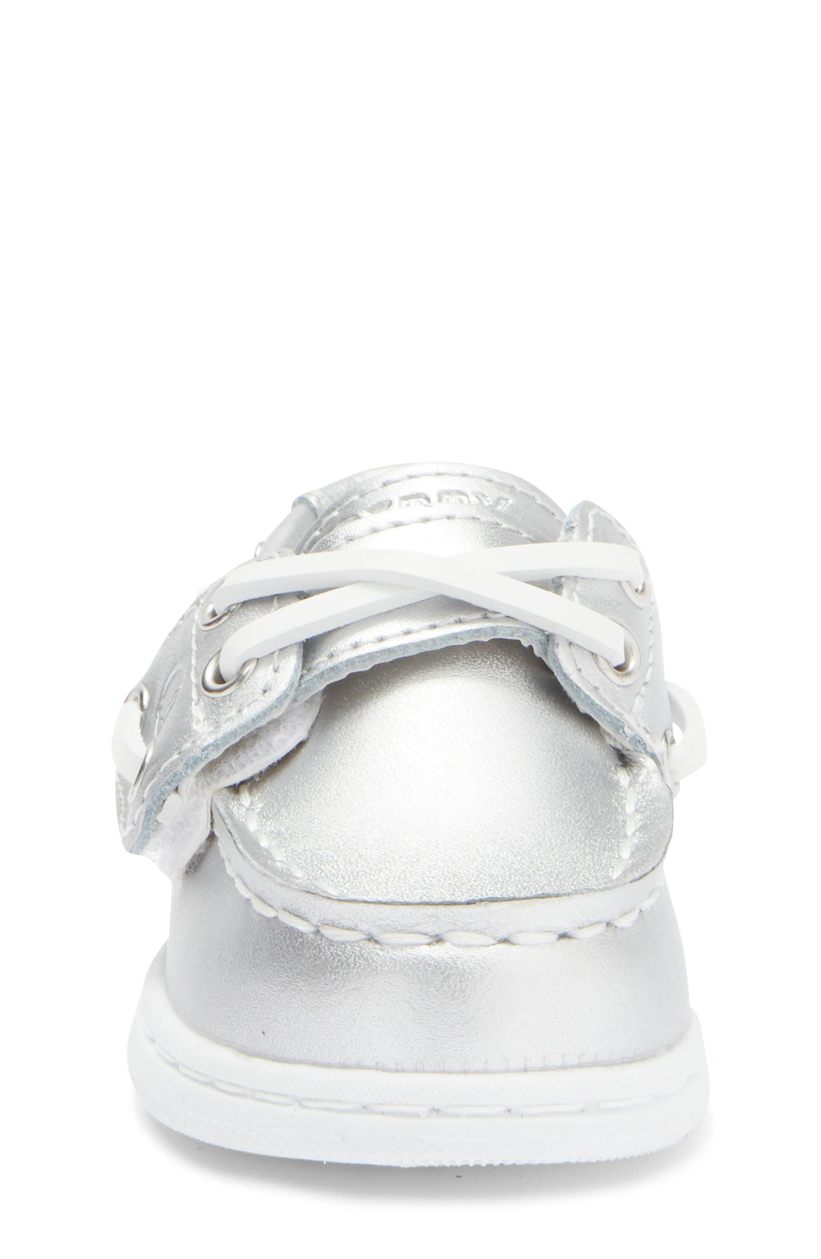 Sperry Kids' Original Boat Shoe, Alternate, color, Silver