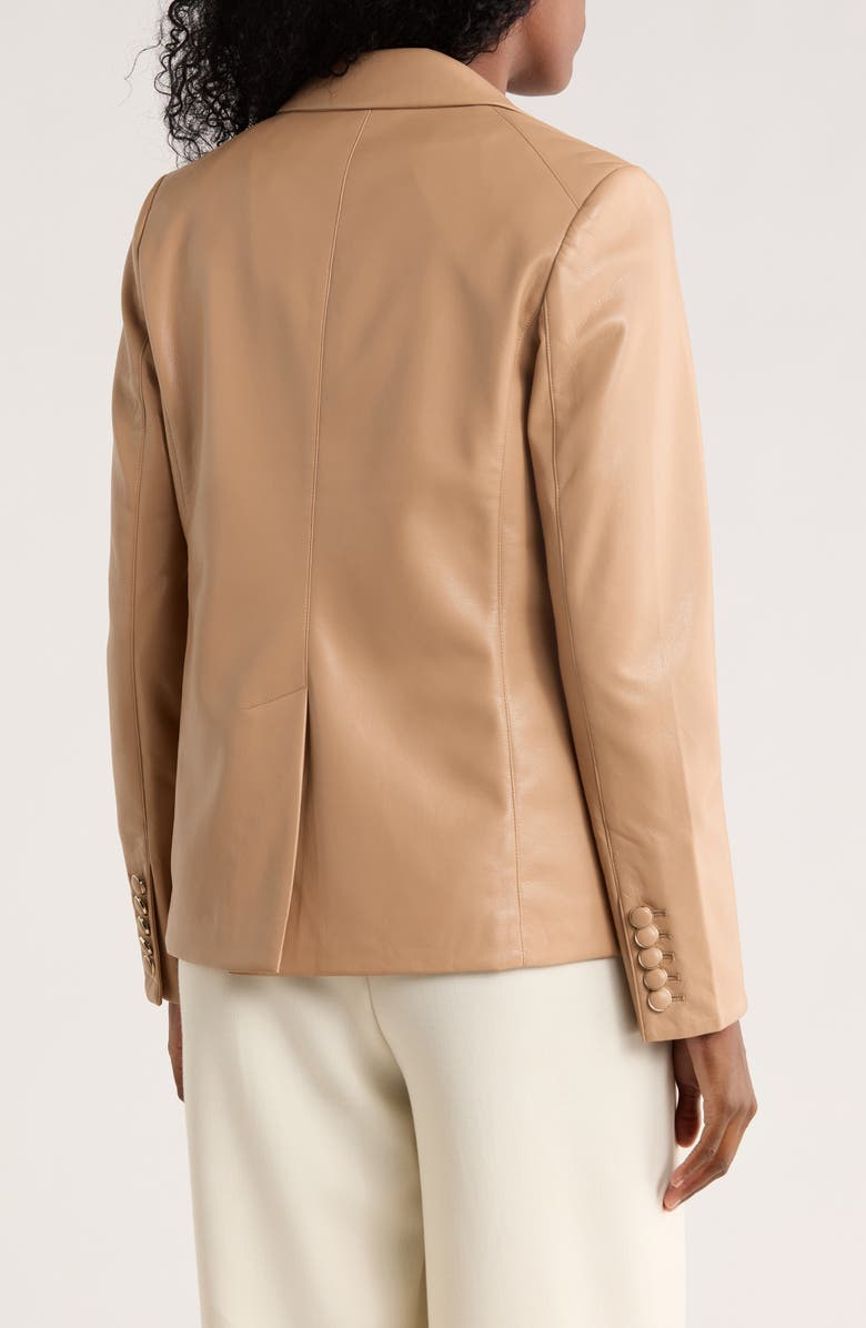 Love Token Nellie Faux Leather Blazer, Alternate, color, Beige