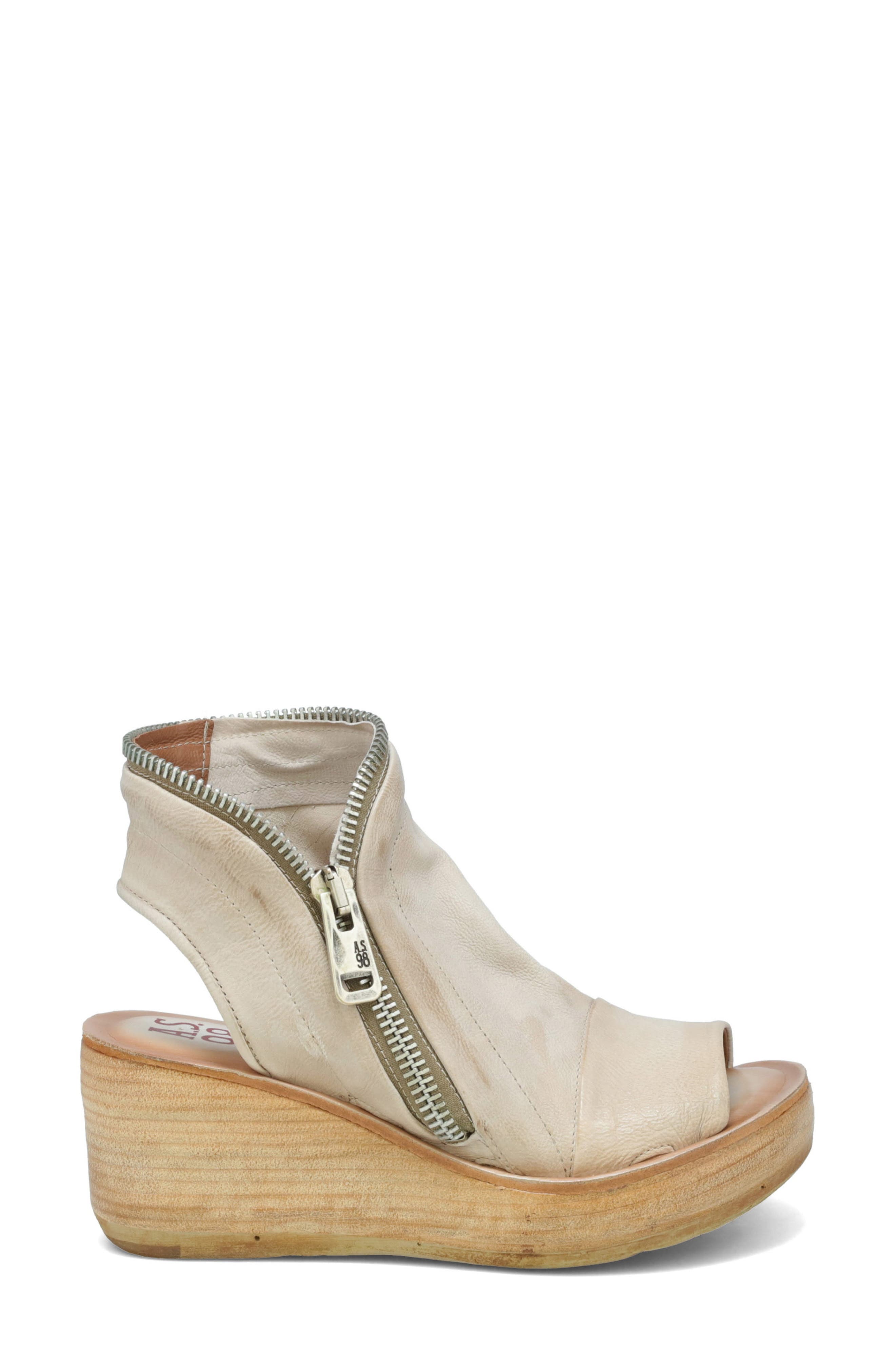 Naylor Platform Wedge Sandal, Alternate, color, BONE