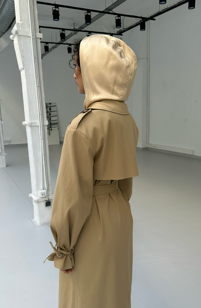 SAEMDI Aurora Trench Coat, Alternate, color, Camel