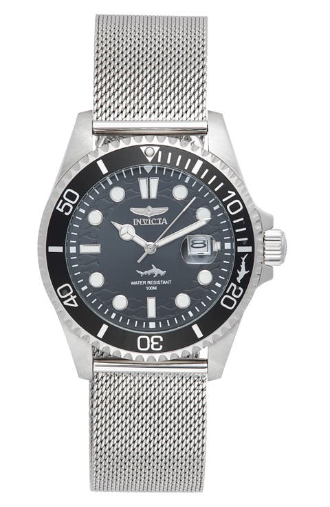 Pro Diver Auto Mesh Bracelet Watch, 43mm