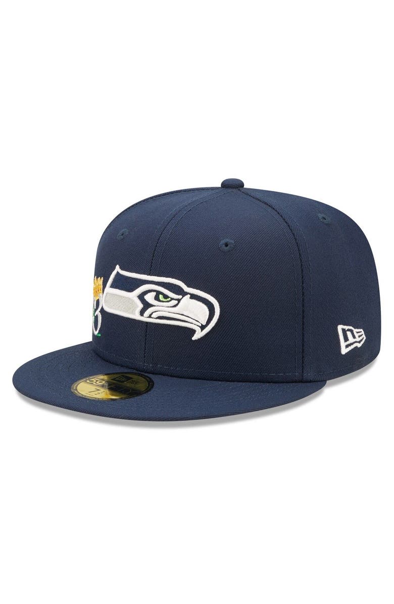 New Era Men's New Era College Navy Seattle Seahawks Crown Super Bowl XLVIII Champions 59FIFTY Fitted Hat, Alternate, color, Navy