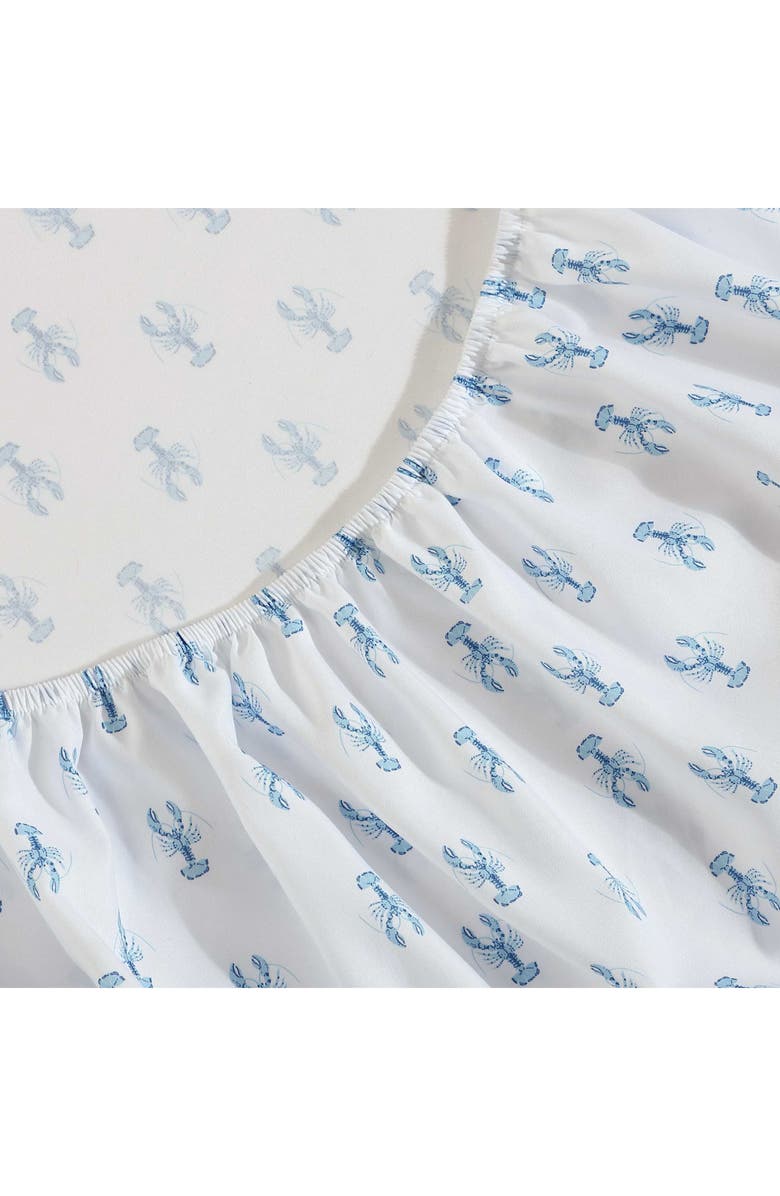 Nautica Nantucket Lobster Print Microfiber Sheet Set, Alternate, color, Lt-Pastel Blue