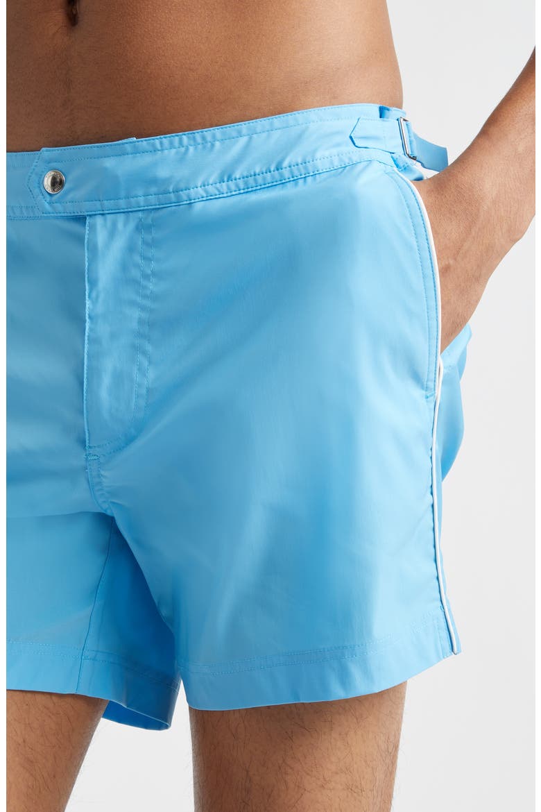 Microcompact Poplin Swim Trunks, Alternate, color, COMBO LIGHT BLUE/ WHITE