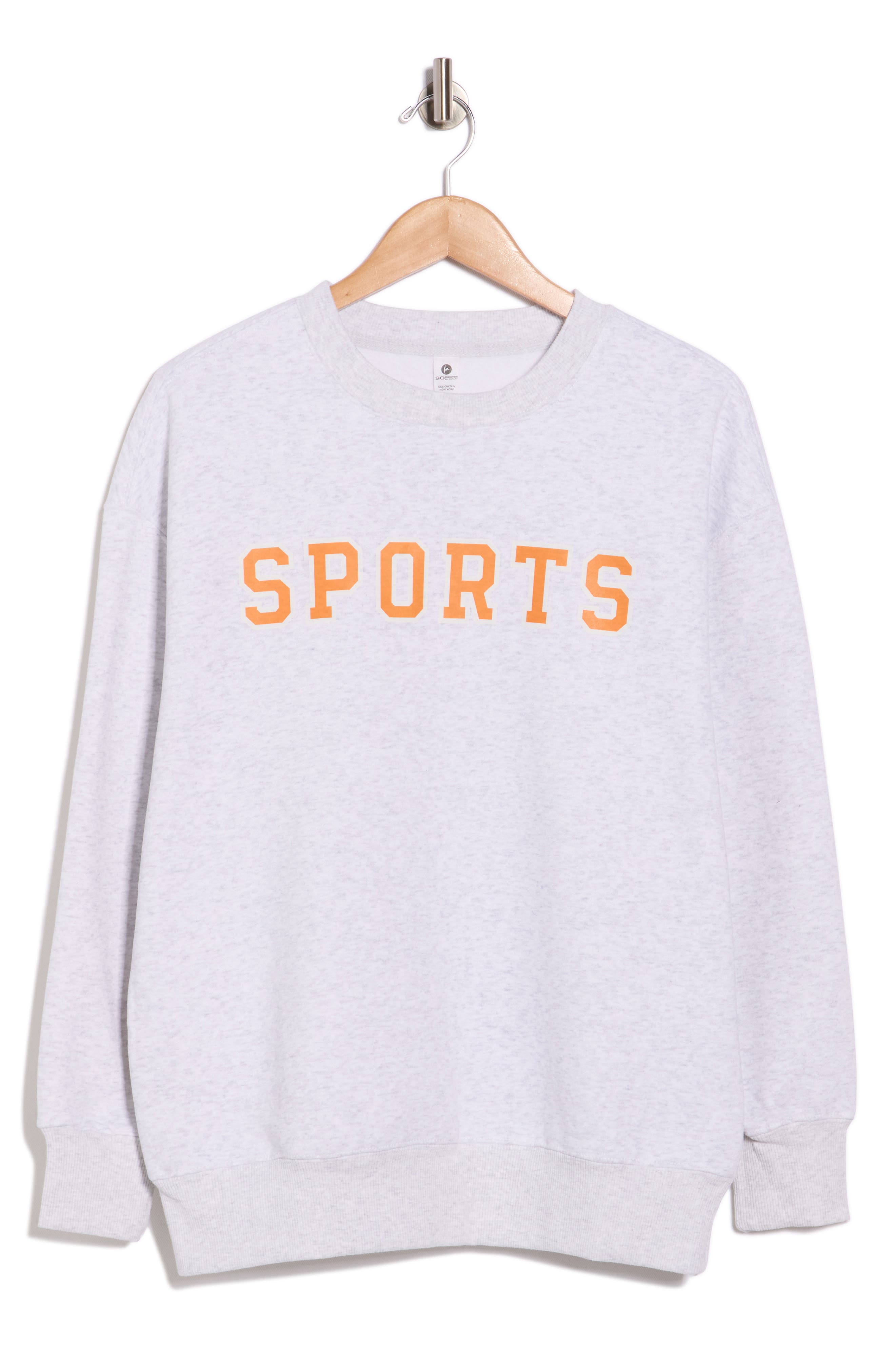 90 DEGREE BY REFLEX Varsity Vault Fleece Graphic Sweatshirt