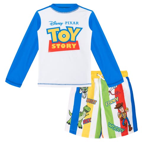 Toy Story Swimwear 2-Piece Rash Guard and Swim Trunks Set (Baby)