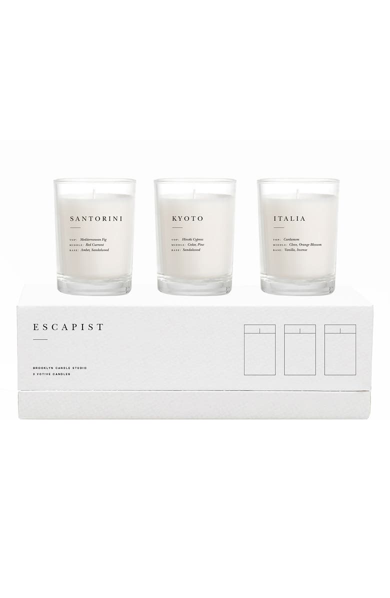 BROOKLYN CANDLE STUDIO Earthy + Warm Votive Gift Set, Alternate, color,