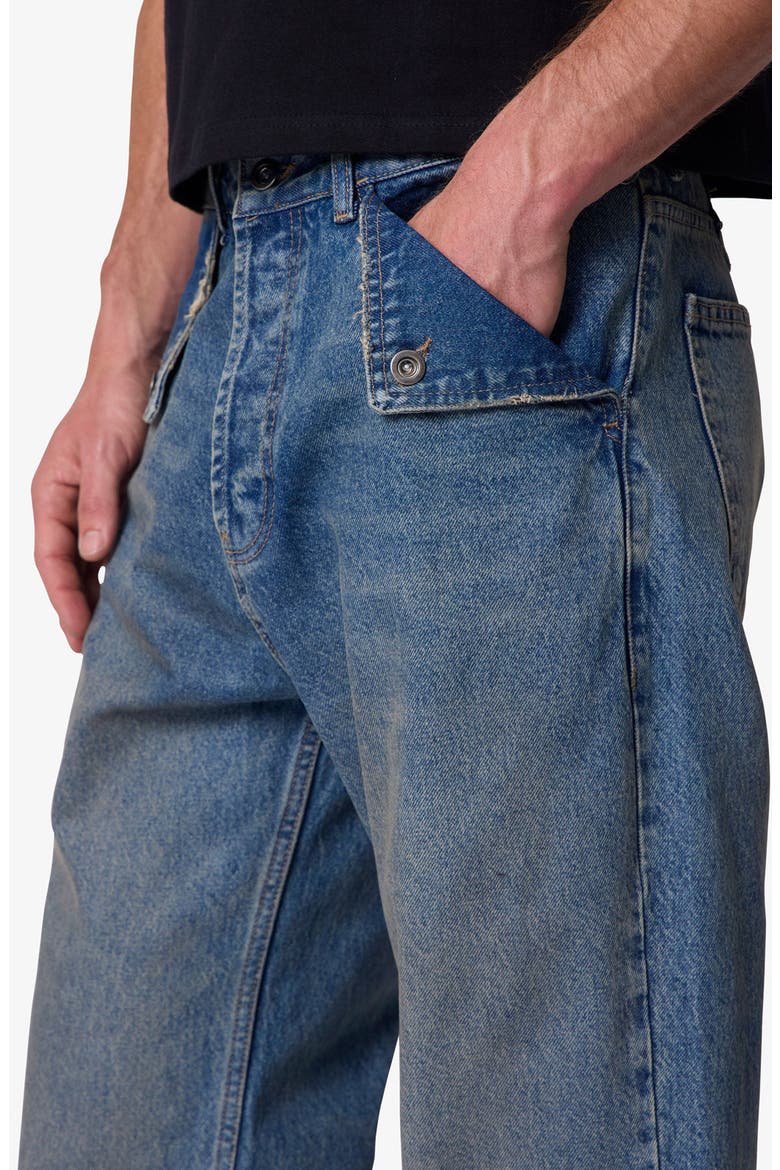 Mule Pocket Kick Flare Jeans, Alternate, color, WASHED BLUE