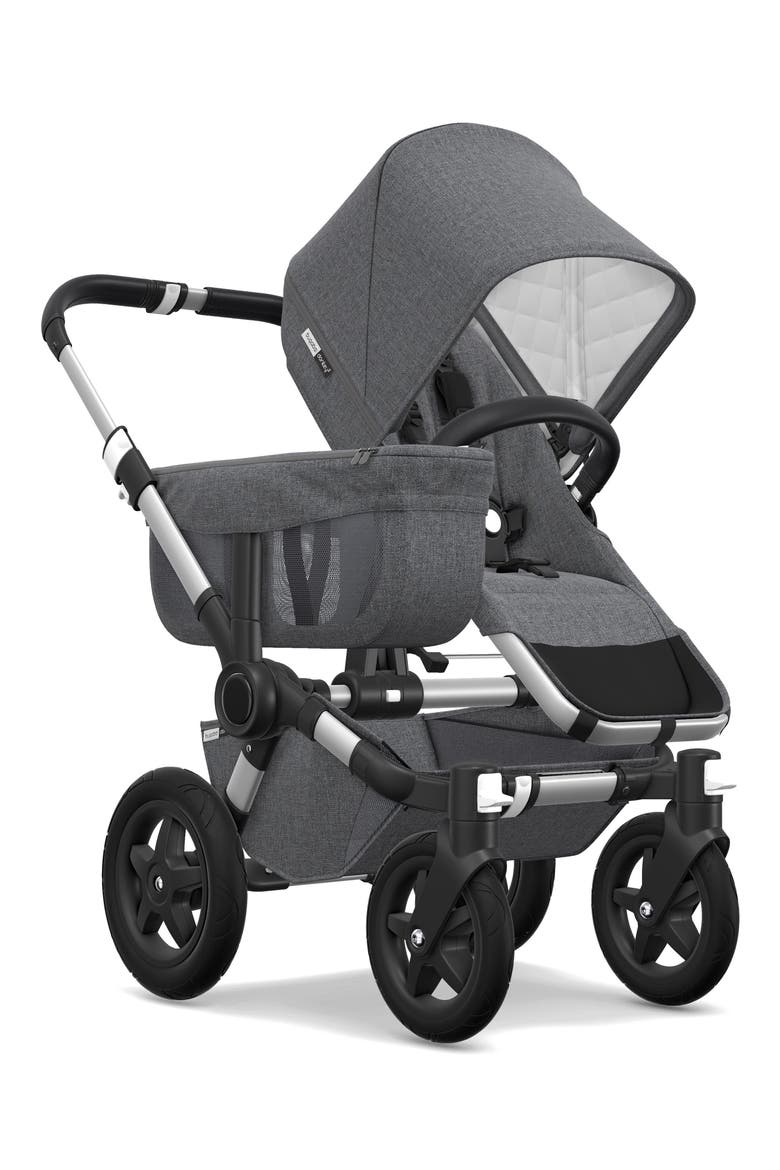 Donkey2 Classic Mono Complete Stroller with Bassinet, Alternate, color, GREY MELANGE/ ALUMINUM