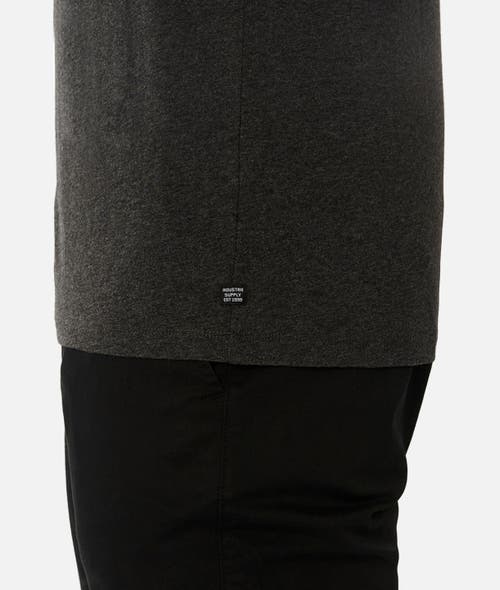 Industrie Australia The New Basic Crew Tee In Charcoal Marle
