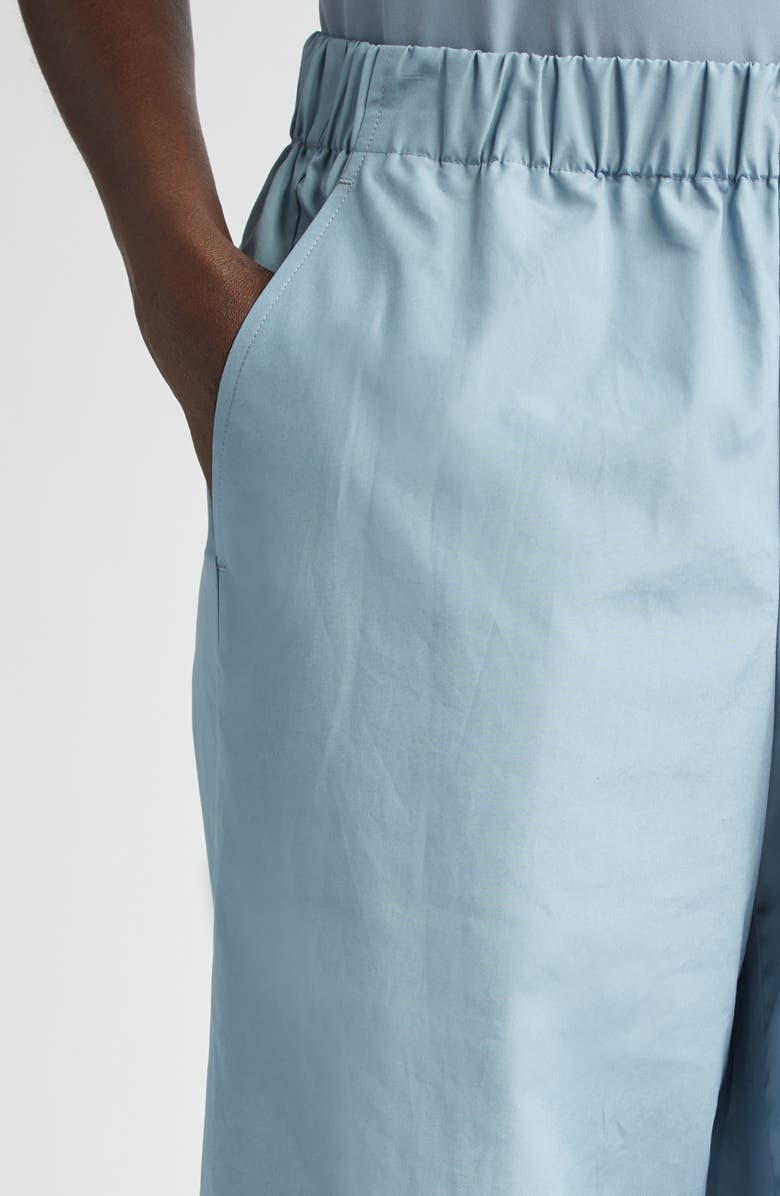 Lafayette 148 New York Riverside Elastic Waist Wide Leg Pants, Alternate, color, Paper Blue