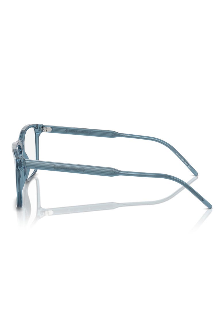 57MM RECTANGLE, Alternate, color, TRANSPARENT BLUE / DEMO LENS