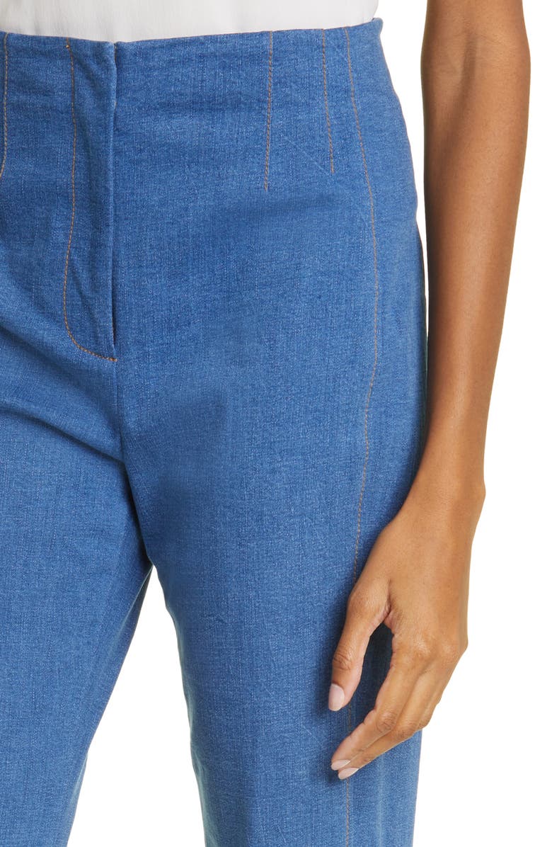 Veronica Beard Royce Stretch Cotton Pants, Alternate, color, 