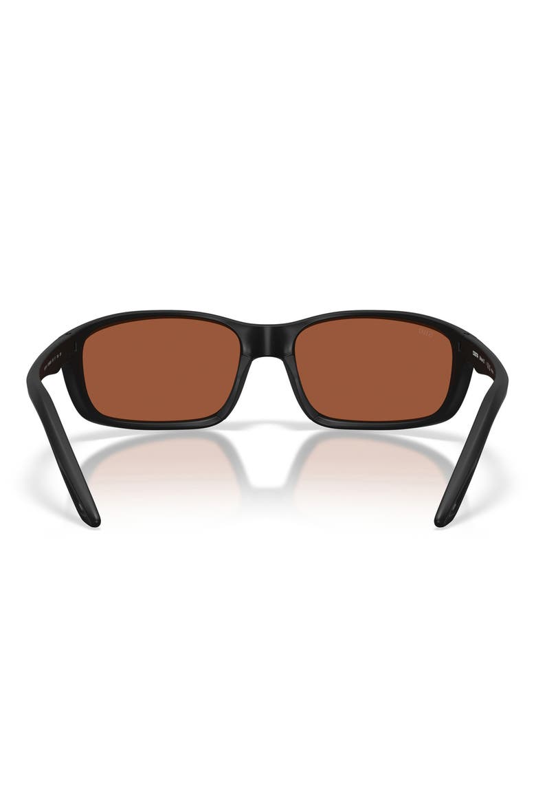 Brine II 59mm Polarized Rectangular Sunglasses, Alternate, color, BLACK / GREEN MIRROR 580G