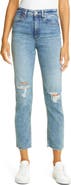 rag & bone Nina Ripped High Waist Ankle Cigarette Jeans