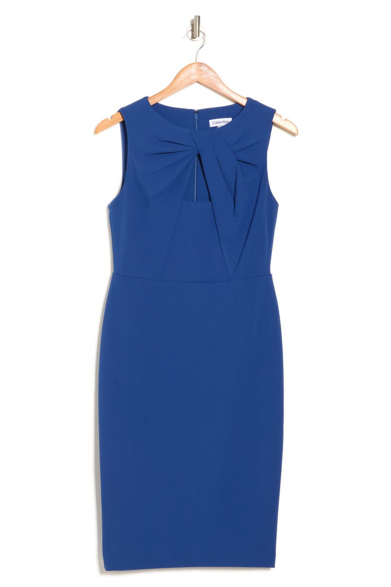 Knot Cutout Sheath Dress, Alternate, color, LIMOGES