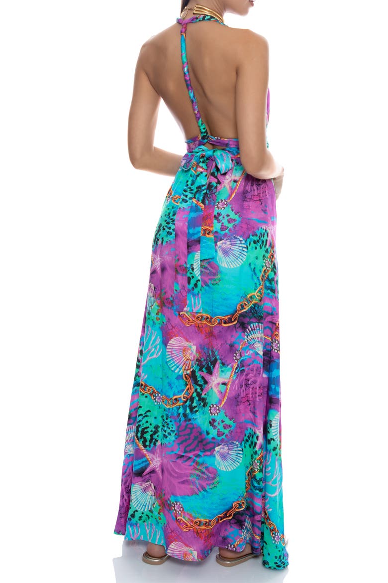 Convertible Maxi Dress, Alternate, color, Aquamarine
