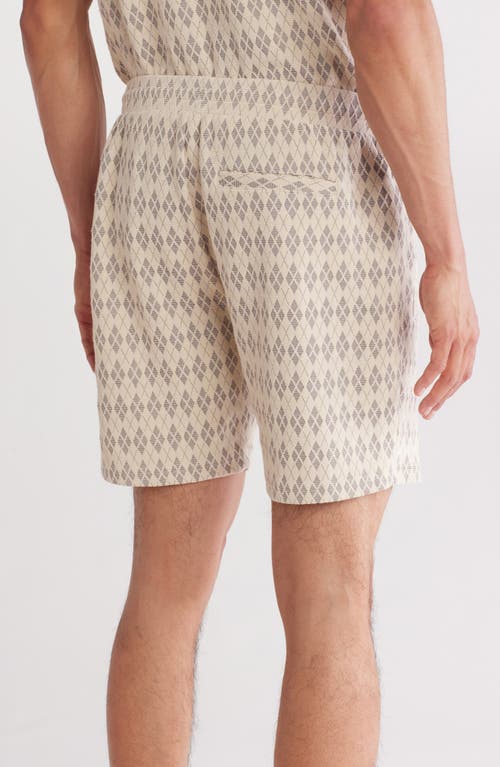 Fleece Factory Argyle Shorts In Creamy Grey