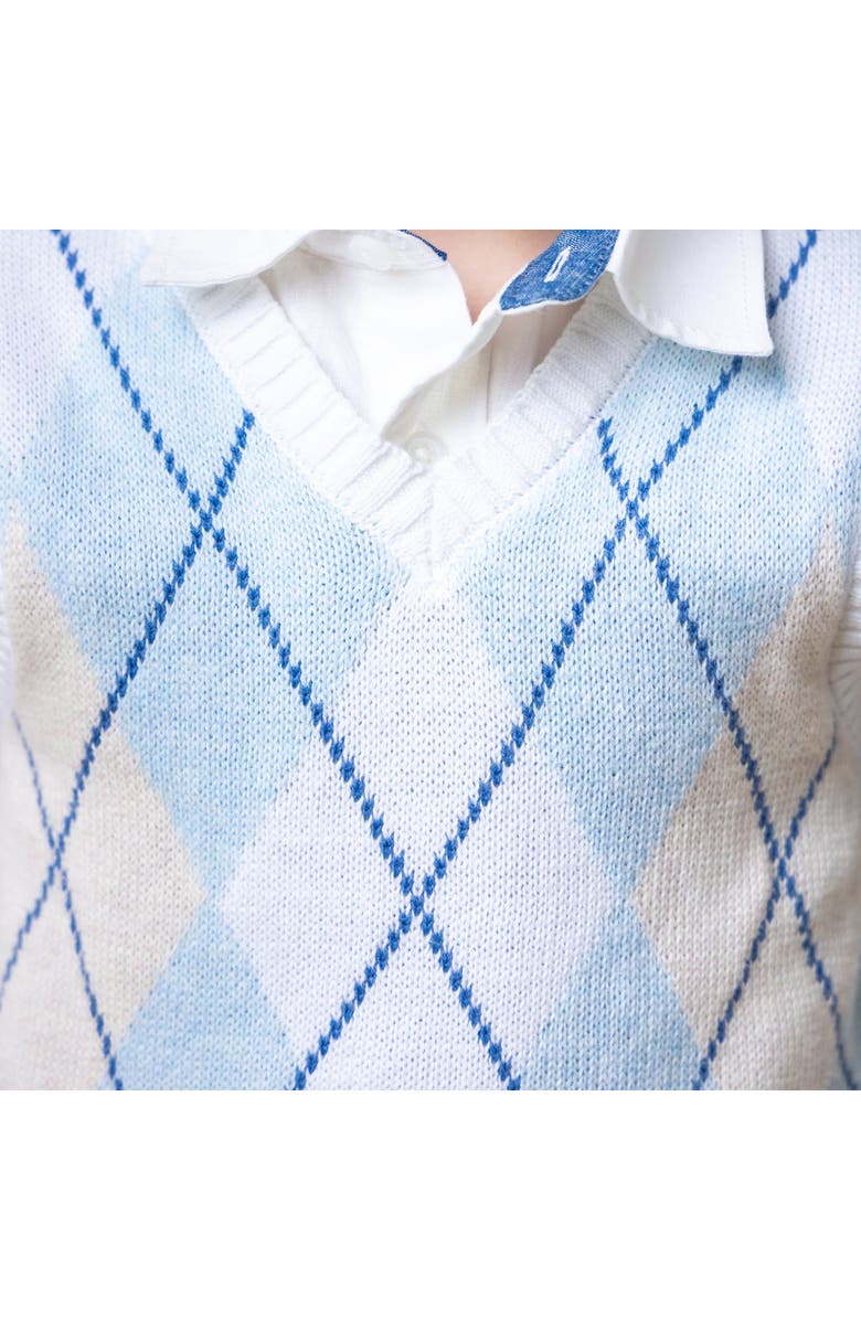 Hope & Henry Boys' Organic Argyle Sweater Vest, Kids, Alternate, color, 