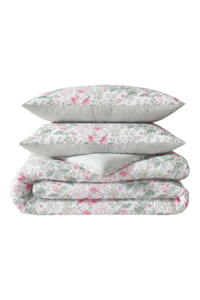 Arden Floral Comforter Set, Main, color, LIGHT/ PINK