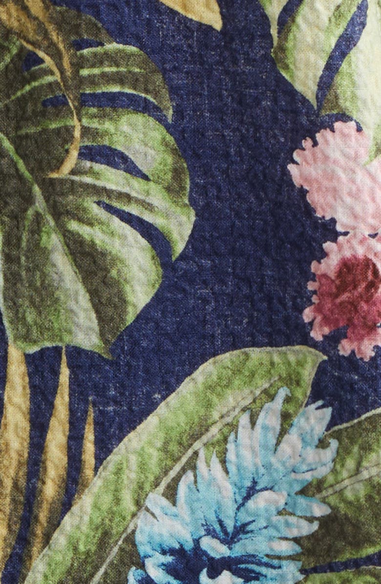 Tommy Bahama Nova Wave Selva Gardens Floral Short Sleeve Seersucker Button-Up Shirt, Alternate, color, Coastline