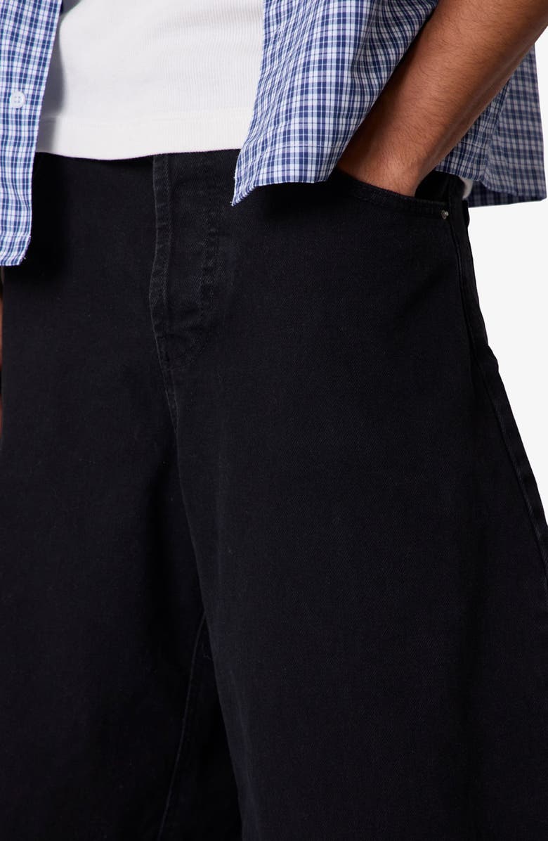 mnml Barrel Leg Barrel Jeans, Alternate, color, Washed Black