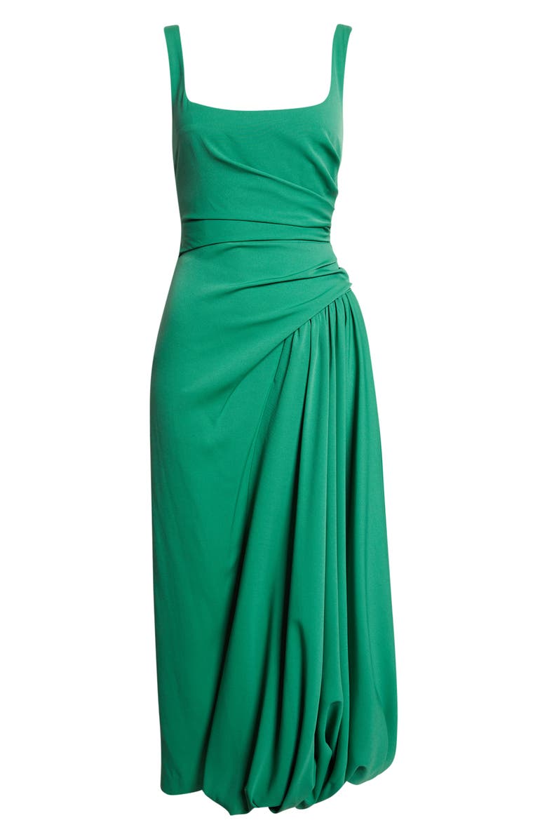 Lela Rose Asymmetric Faille Bubble Dress, Alternate, color, Fern