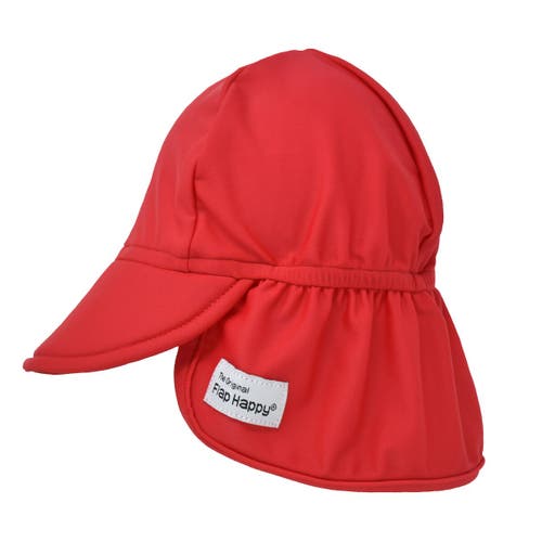 Flap Happy Baby/toddler Upf 50+ Sustainably Made, Uv Blocking Swim Flap Hat In Red