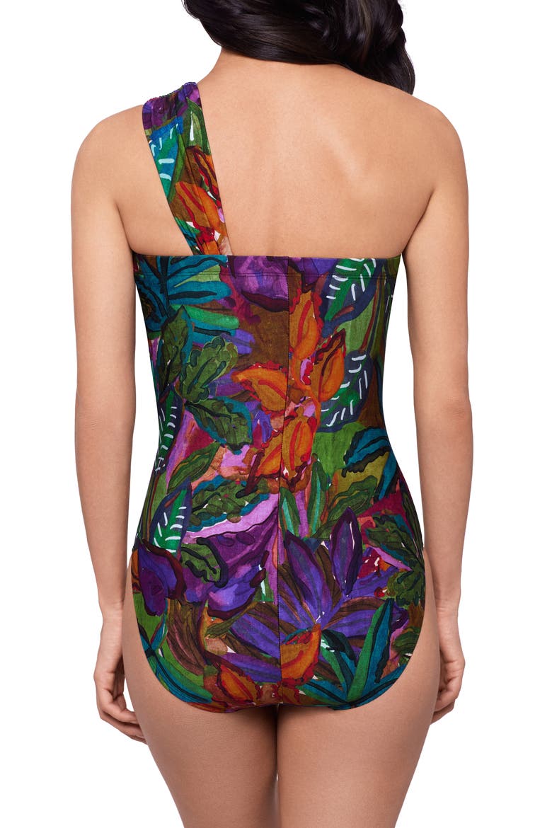 Cactus Flower Goddess Convertible One-Piece Swimsuit, Alternate, color, NAVY MULTI