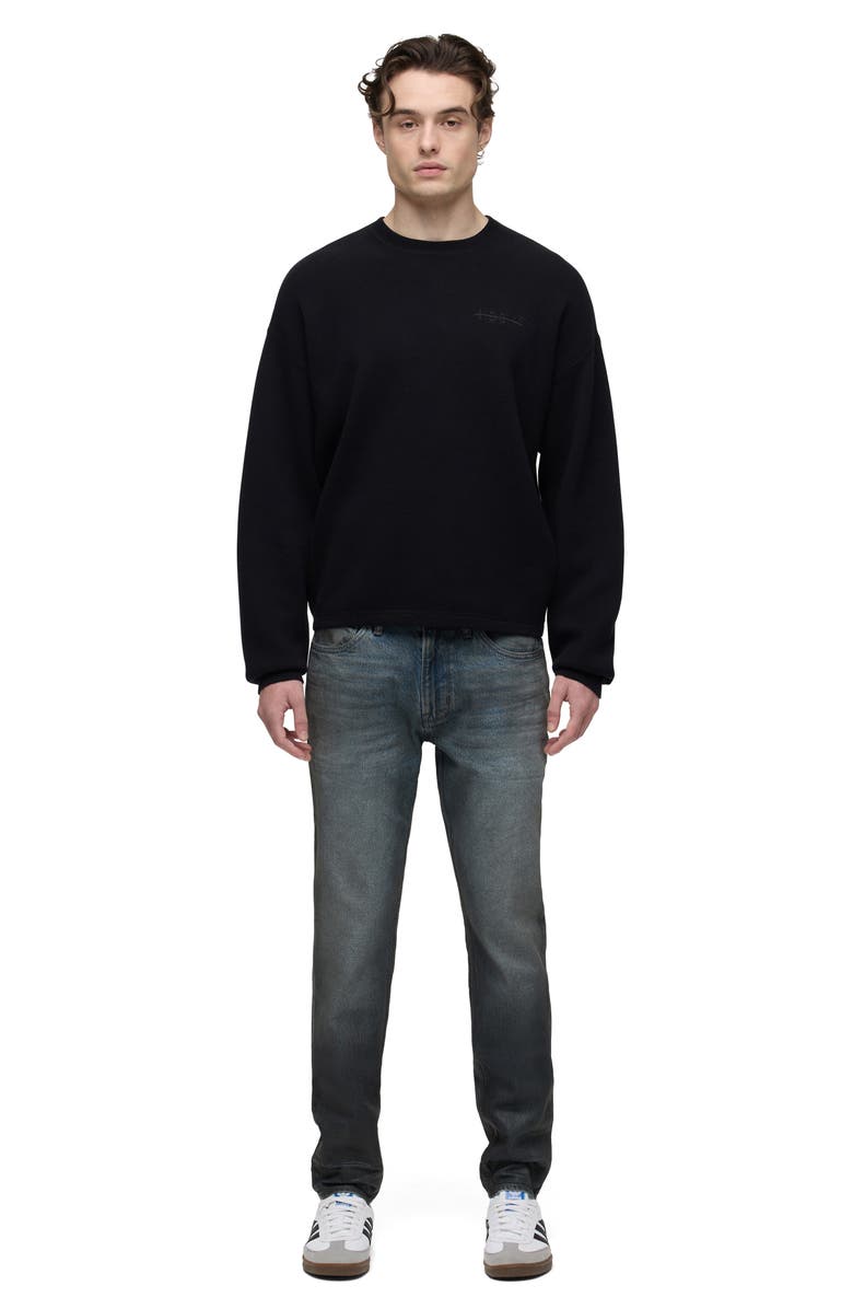 Hudson Jeans Zack Skinny Fit Jeans, Alternate, color, Coated Charcoal