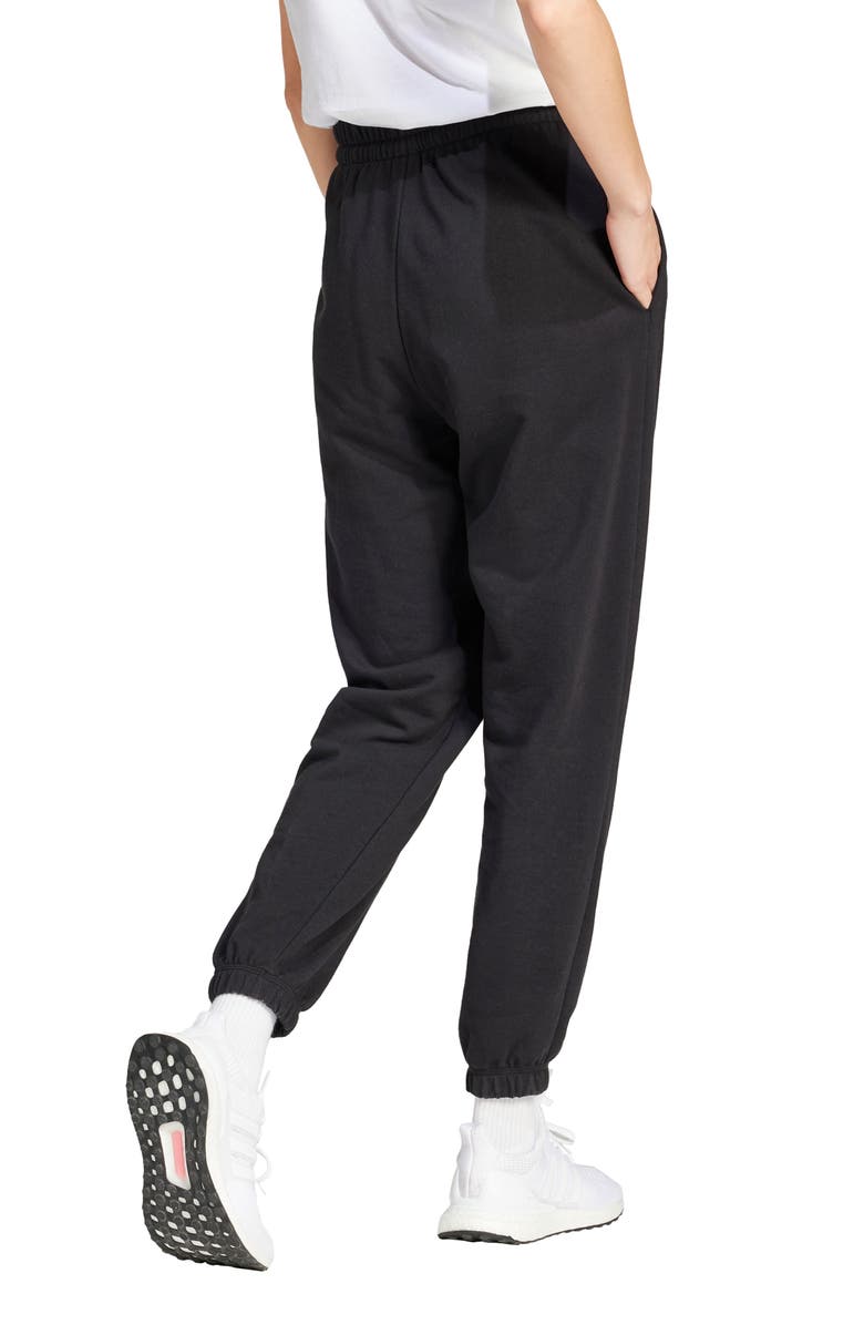 adidas Essentials French Terry Cuffed Pants, Alternate, color, Black/ White