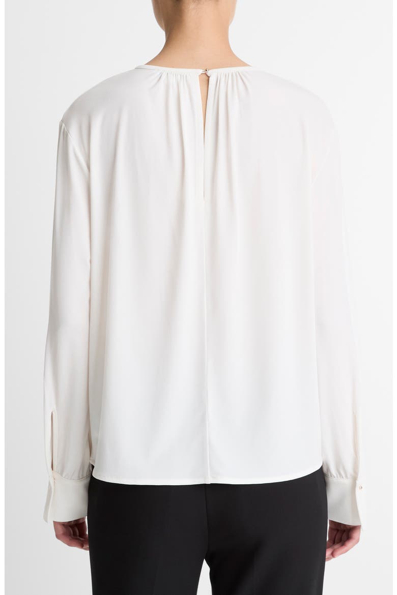 Soft Gathered Top, Alternate, color, OFF WHITE