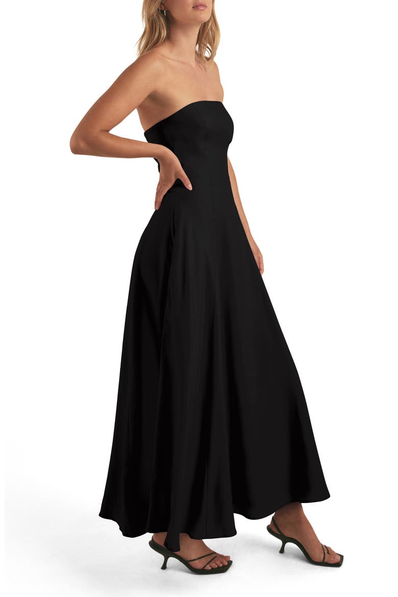 The Favorite Strapless Maxi Dress, Alternate, color, BLACK
