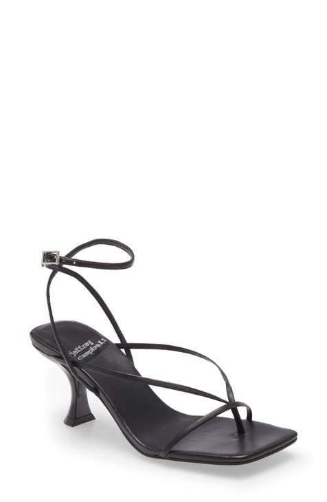 Black strappy heels on sale