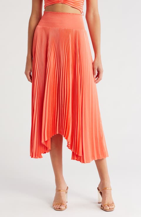 Sonali Pleated Handkerchief Hem Skirt