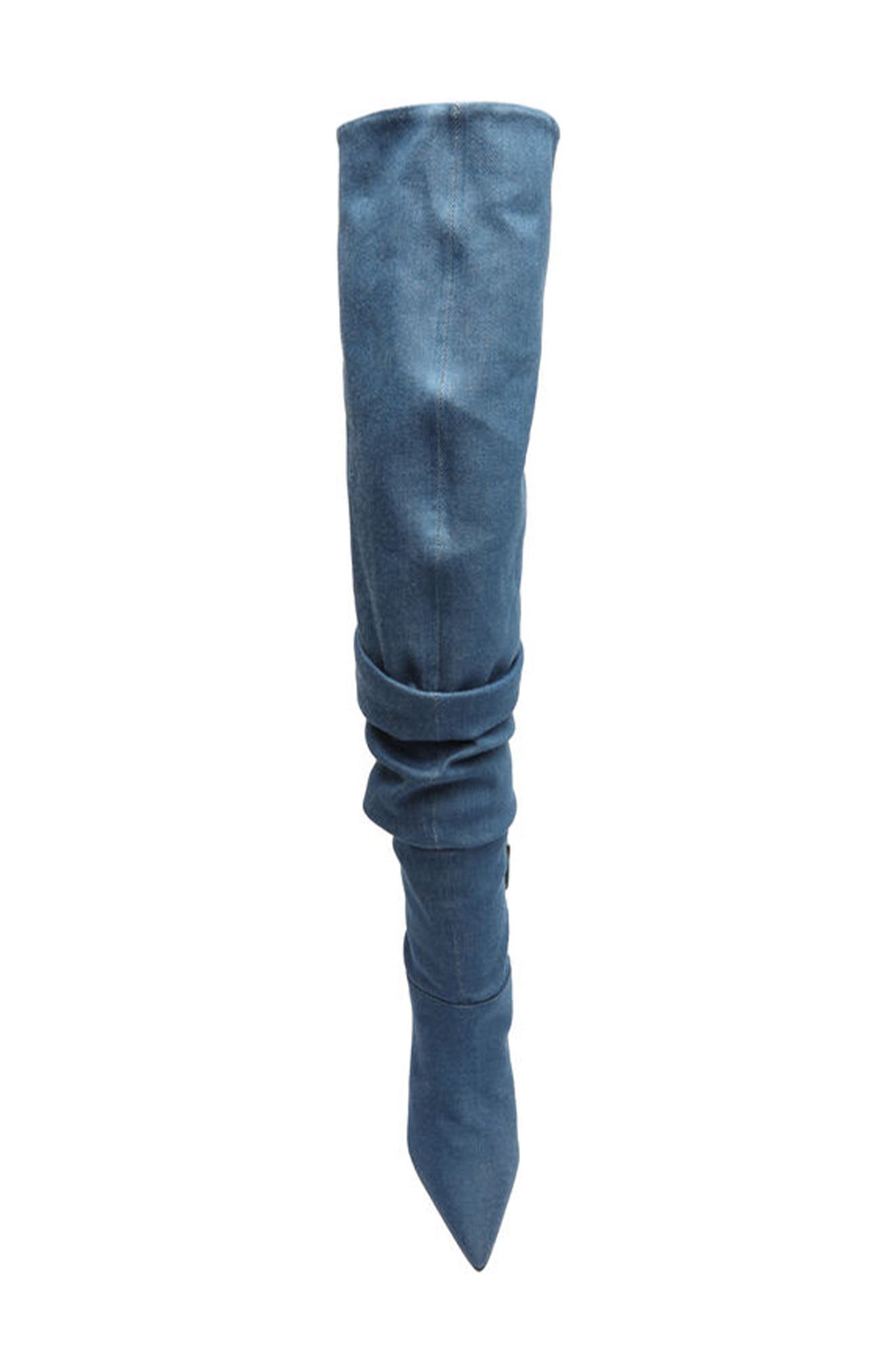 Schutz Ashlee Thigh High Pointed Toe Slouch Boot, Alternate, color, 