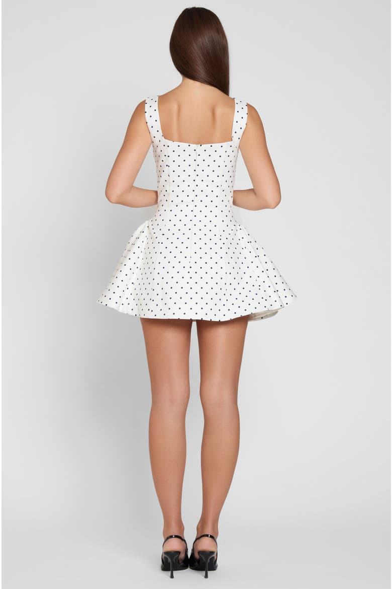 Ysabelle Babydoll Corset Mini Dress, Alternate, color, Polka Dot