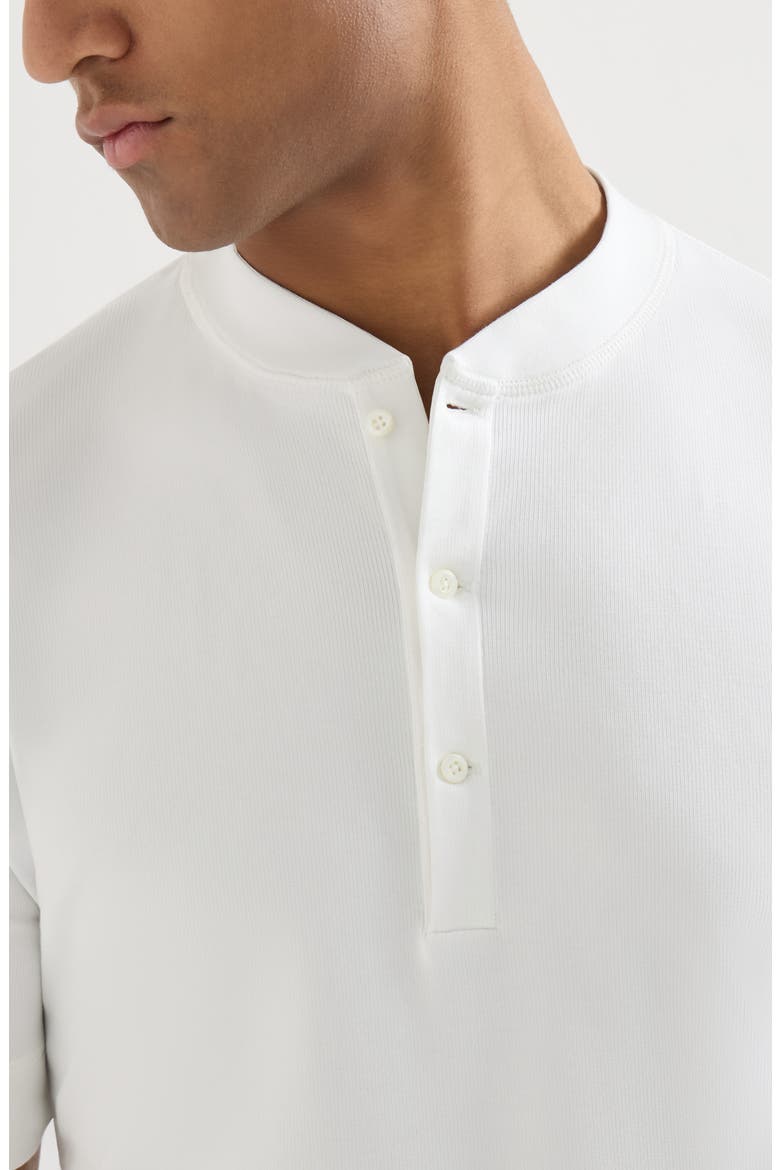Henley collar T-shirt, Alternate, color, White