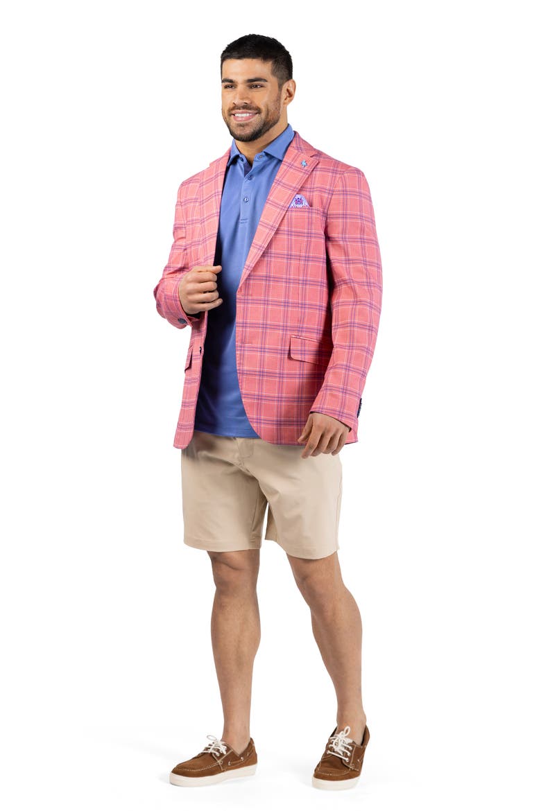 Textured Yarn Dyed Shadow Plaid Sport Coat, Alternate, color, SUNWASHED RED