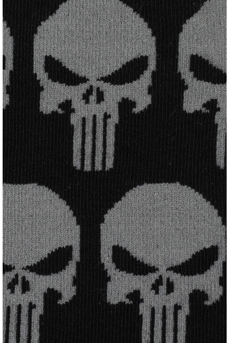 Punisher Socks & Lapel Pin Set, Alternate, color, BLACK