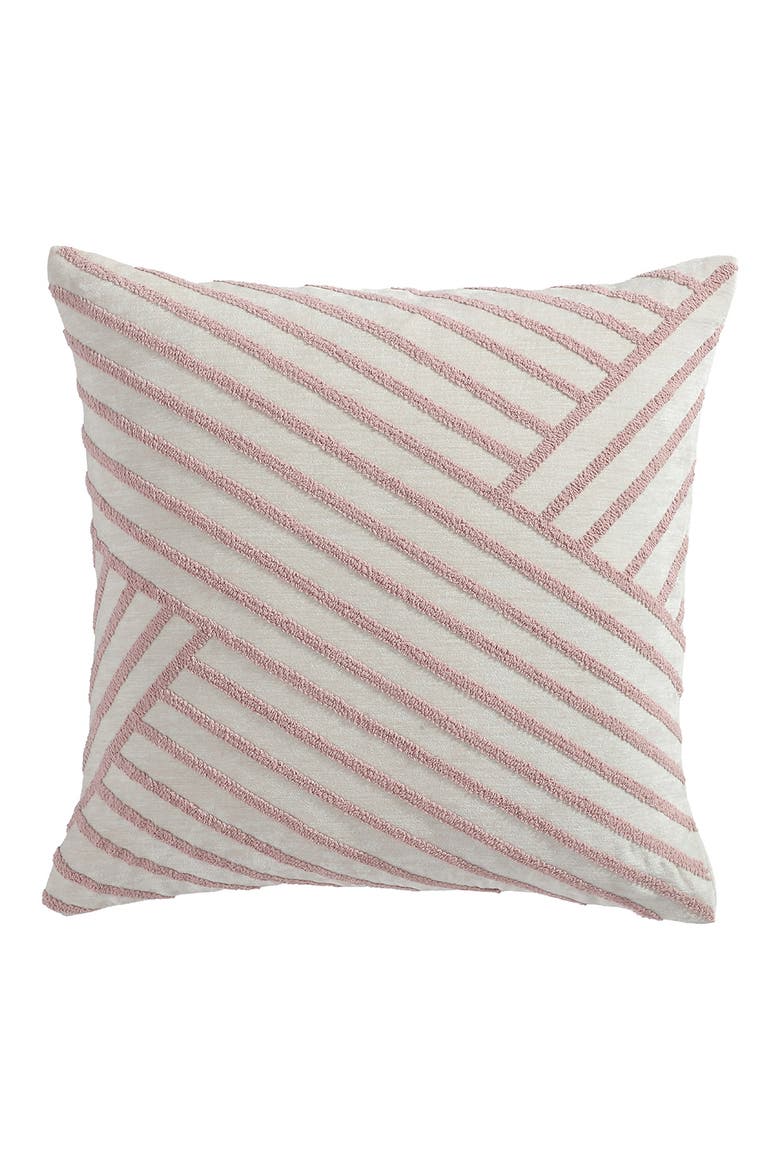 Asymmetrical Stripe Bouclé Accent Pillow, Alternate, color, SEPIA-ROSE