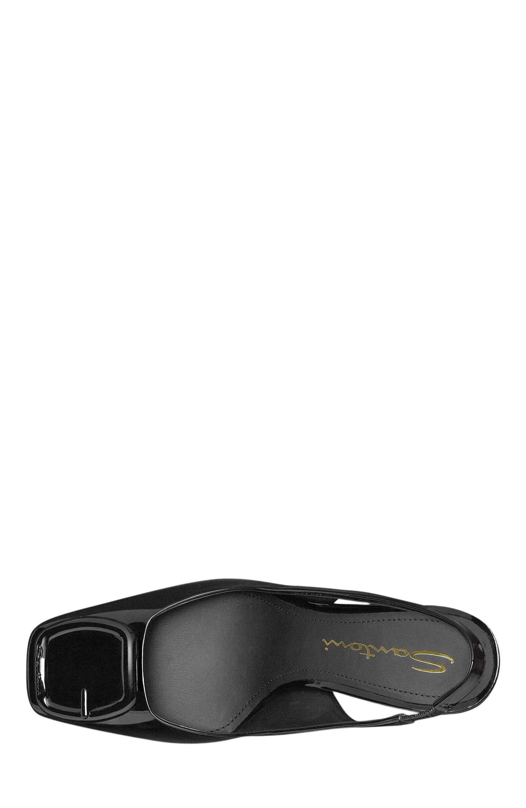 Santoni Women
s patent leather high-heel slingback, Alternate, color, 