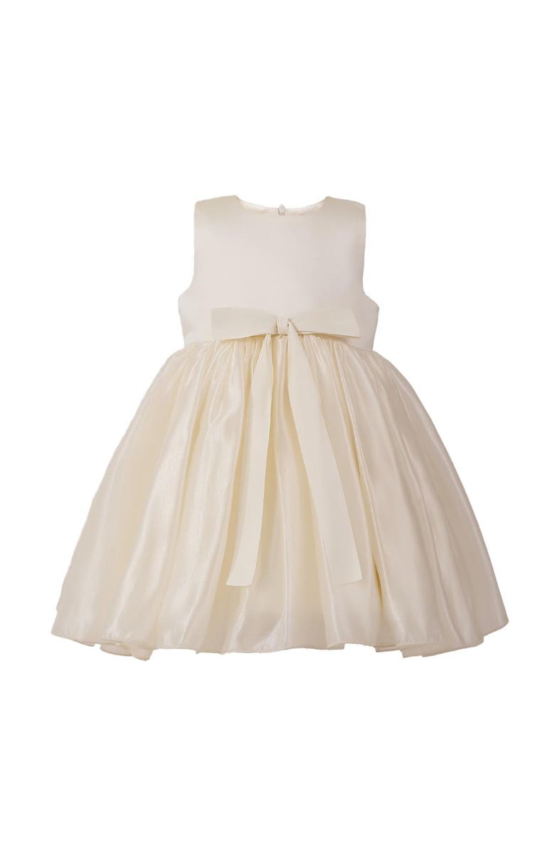 Tulleen Timeless Cape-Overlay Gown, Alternate, color, Beige