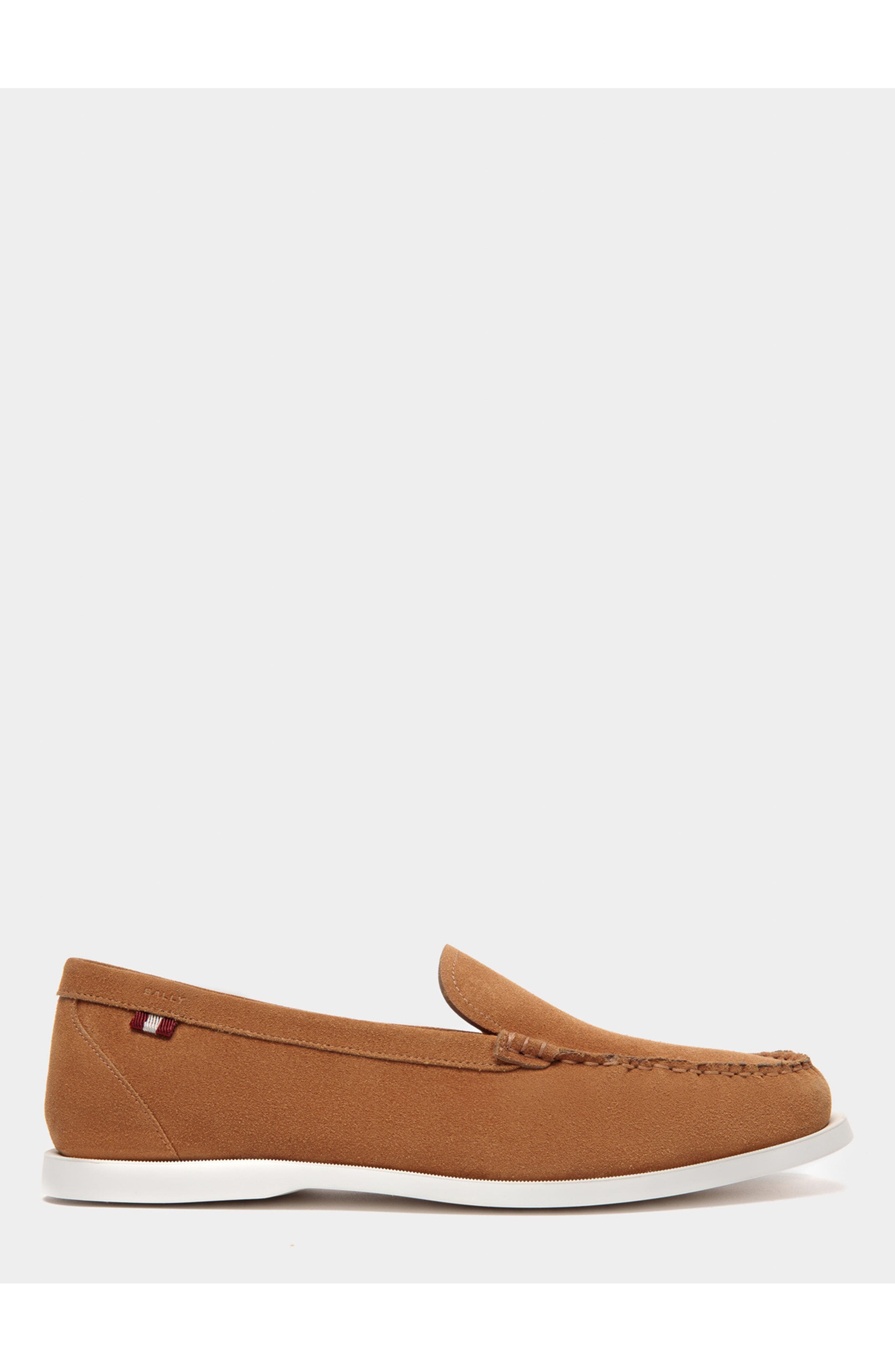 Bally Nelson Loafer in Suede, Main, color, Deserto 22